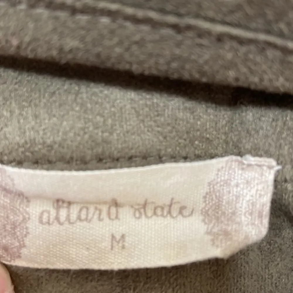 Altar’d State High Waisted Faux Suede Olive Mini Skirt Medium - Picture 3 of 4